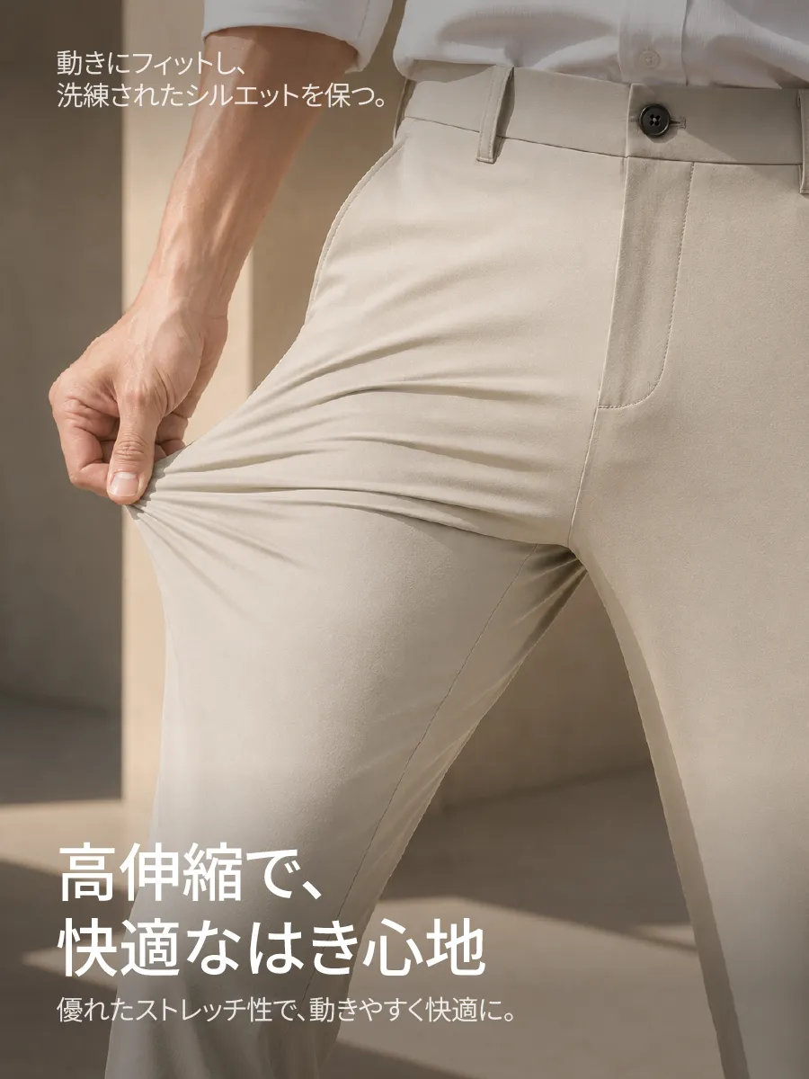 【4WAYストレッチ】快適なはき心地をキープ