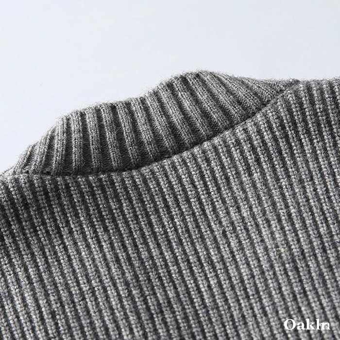 和風羽織風　無地ニットカーディガン-oakln
