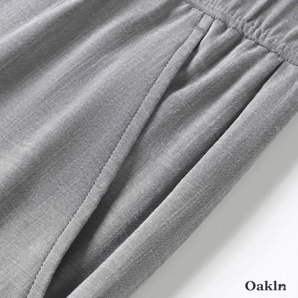 洗ってもアイロン不要 メンズビジネスカジュアルロングパンツ 落ち感あり ウエストゴム ハリのあるストレートシルエット