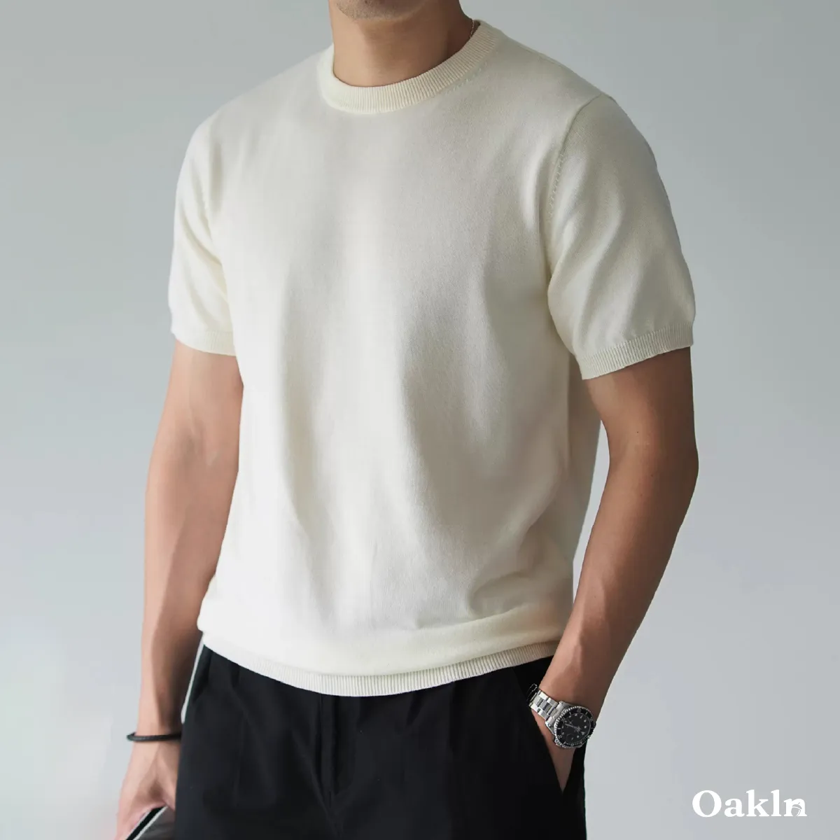 接触涼感空気感  通気性抜群リネン混紡ニット