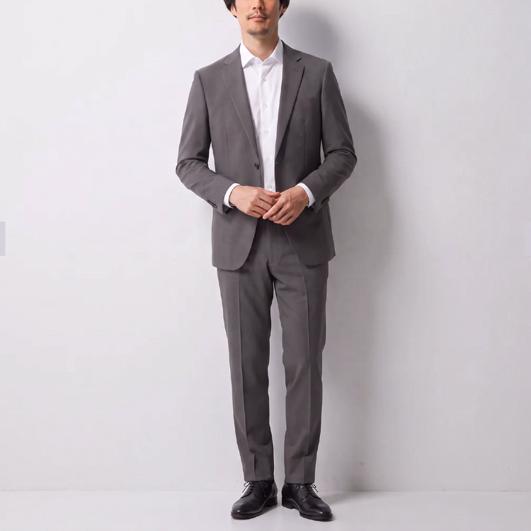 バンブーファイバー混紡ビジネス長袖シャツ