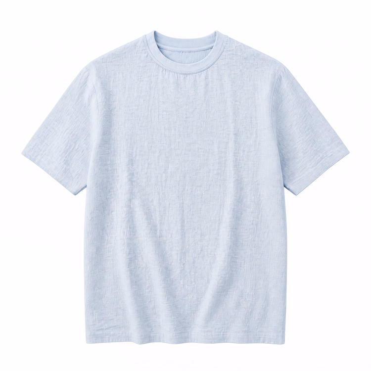 Oakln-リヨセル×リネン混 半袖Tシャツ 涼しく快適 通気性 洗濯機OK 型くずれしにくい