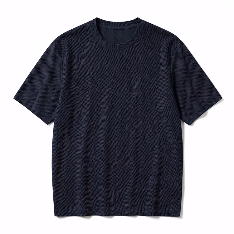 80G冷感素材　吸汗速乾　高いストレッチ性　肌離れがよい半袖Tシャツ