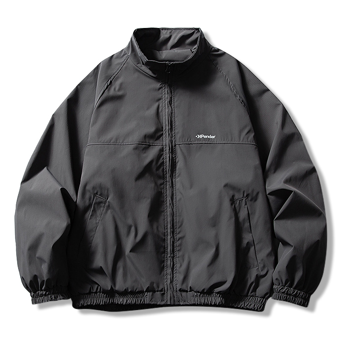 防風 軽量 速乾 スタンドカラー ブルゾン メンズ ラグランスリーブ ゆったり 体型カバー ライトアウター シンプル-Oakln