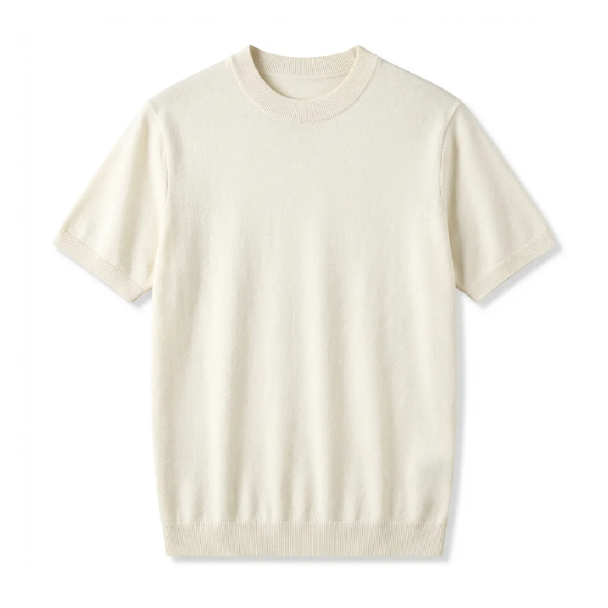 多色展開 なめらかな素材感 お腹まわりをカバーするニット半袖