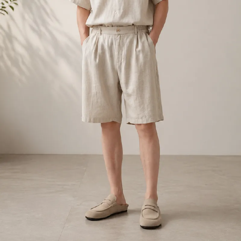 涼しくてベタつかないリネンＴシャツ  シワになりにくい  汗ジミも目立ちにくい