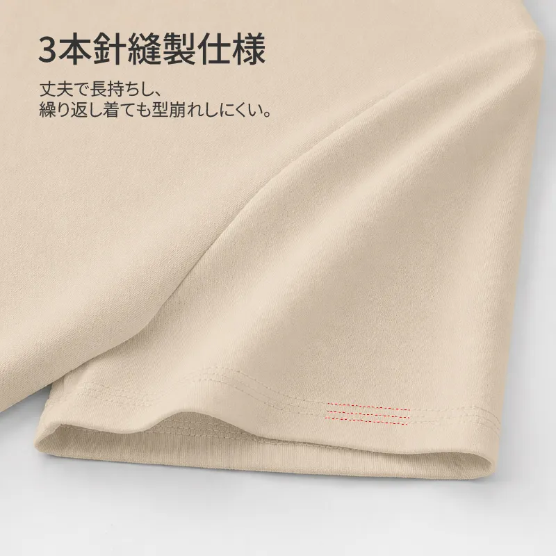 ひんやりとした着心地  ハリ感のあるシルエット  一枚でも透けにくいモックネックTシャツ