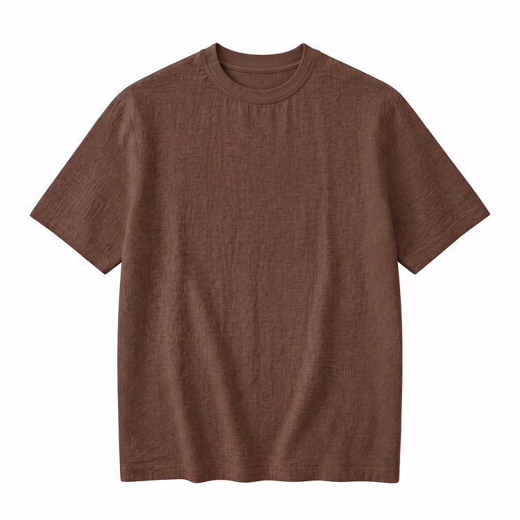 Oakln-リヨセル×リネン混 半袖Tシャツ 涼しく快適 通気性 洗濯機OK 型くずれしにくい
