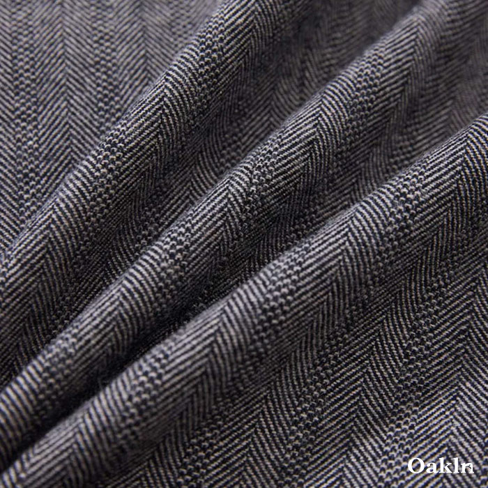 レトロヘリンボーン　リバーシブルウールテーラードジャケット-oakln