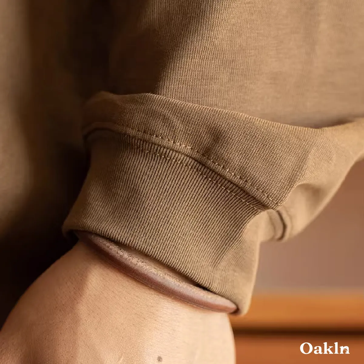 300gヘビーウェイトコットン ラグラン長袖Tシャツ 抗菌加工 すっきり見えシルエット-Oakln