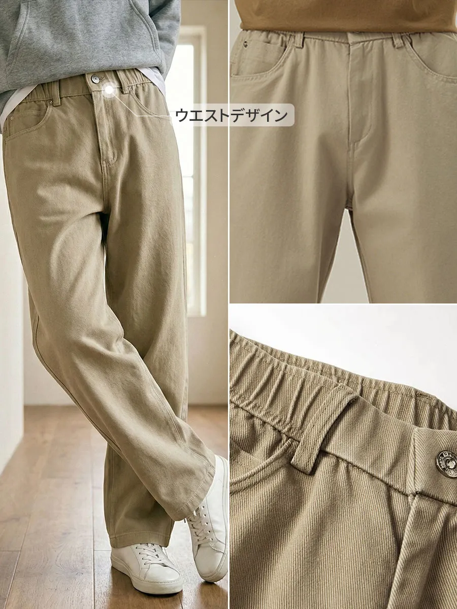 一日中、お腹周りが快適。総ゴム仕様が生む解放感。