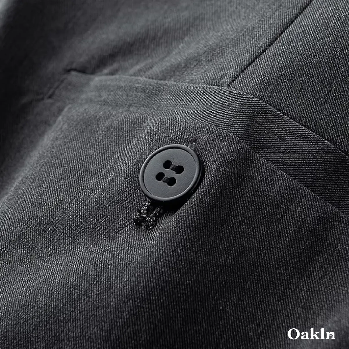 ノーアイロン仕様 レギュラーシルエット 機能性混紡テーパードスラックス-Oakln