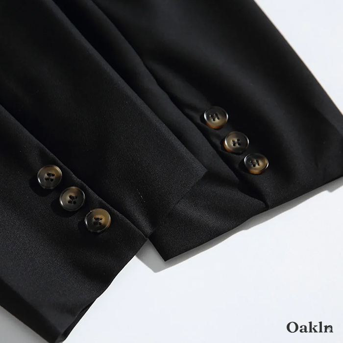 ビジネスカジュアル　 無地2ボタンテーラードジャケット-oakln