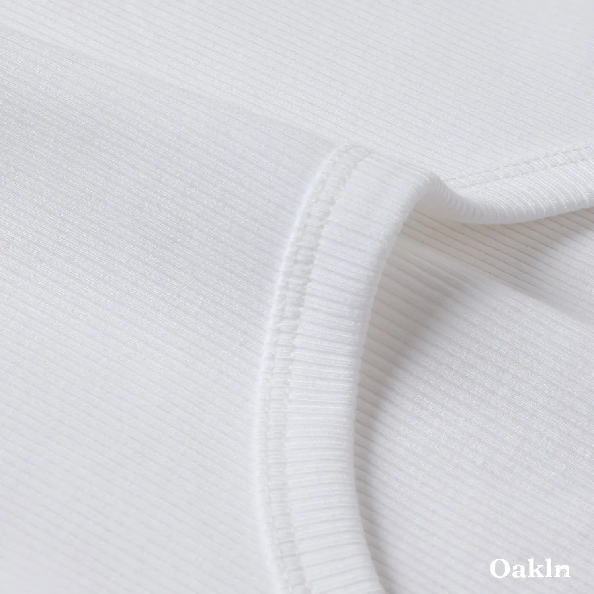 インナー用 リブストレッチタンクトップ 厚手コットン-Oakln