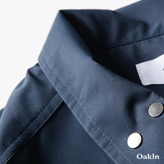 防風 撥水 スタンドカラー ブルゾン メンズ 裾ドローコード ショート丈 ゆったり 体型カバー 高機能 アウター-Oakln