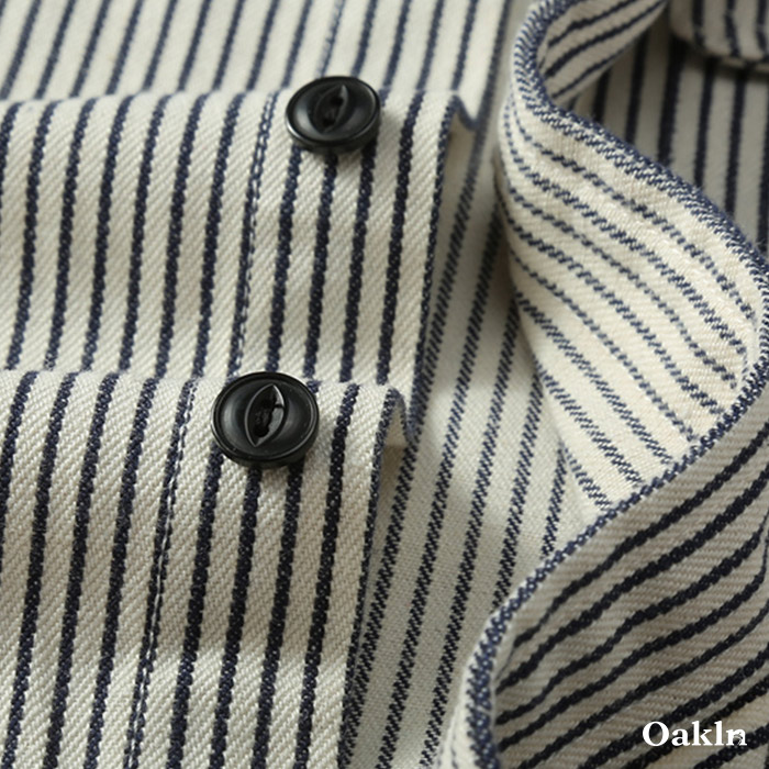 マルチポケット　ウエスタンストライプデニムシャツ