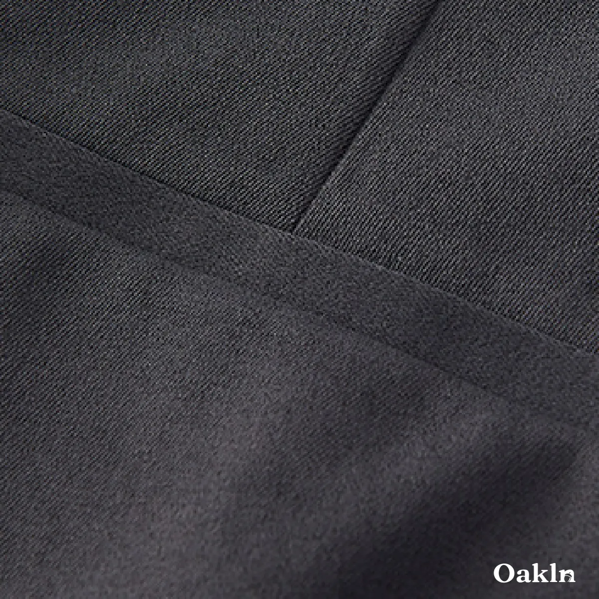 アイロン不要 センタープレス入り ハリのあるスラックス-Oakln