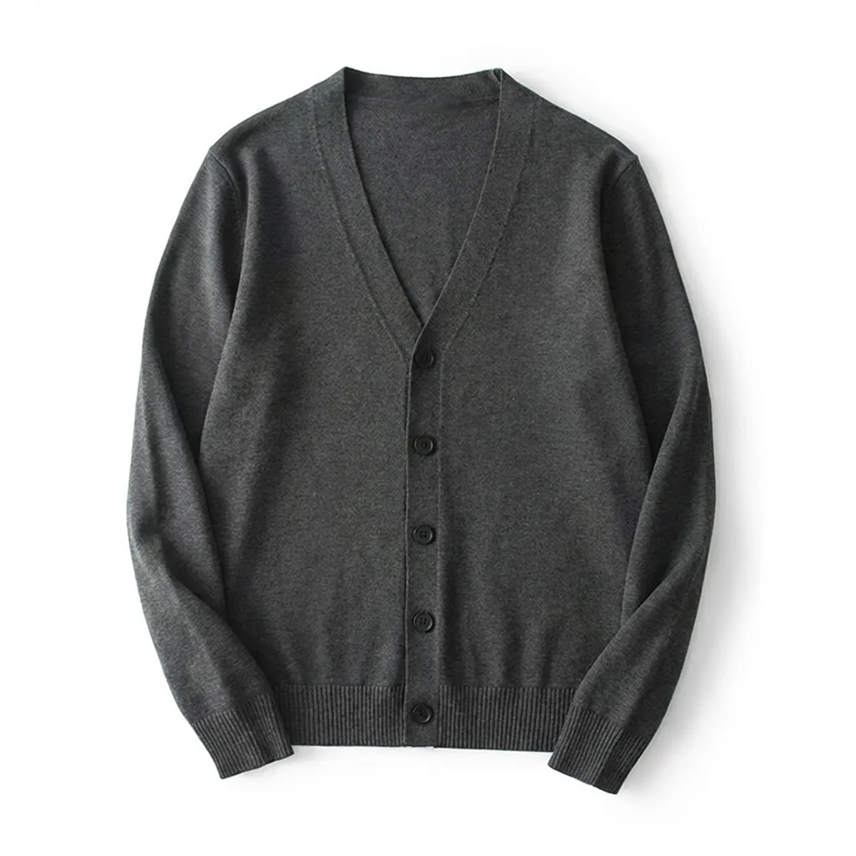 12ゲージ ウォッシャブル Vネック ニット カーディガン ビジネスカジュアル-Oakln