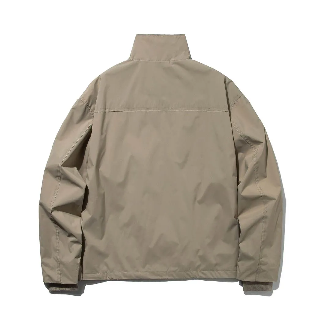 スタンドカラー  ジャケット  メンズ ダブルジップ 配色 切り替え 裾ドローストリング ゆったり 体型カバー ライトアウター 春秋-Oakln