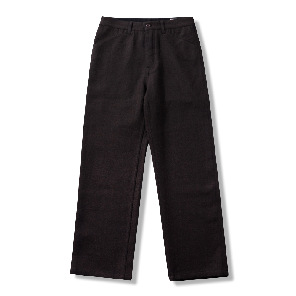 ヴィンテージカジュアル　 ヘリンボーン柄ウールスラックス-oakln