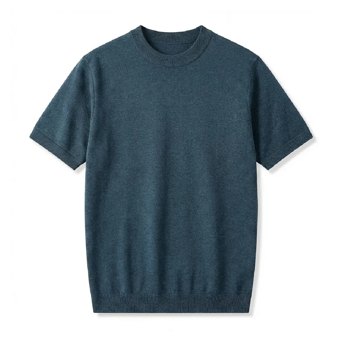 多色展開 なめらかな素材感 お腹まわりをカバーするニット半袖