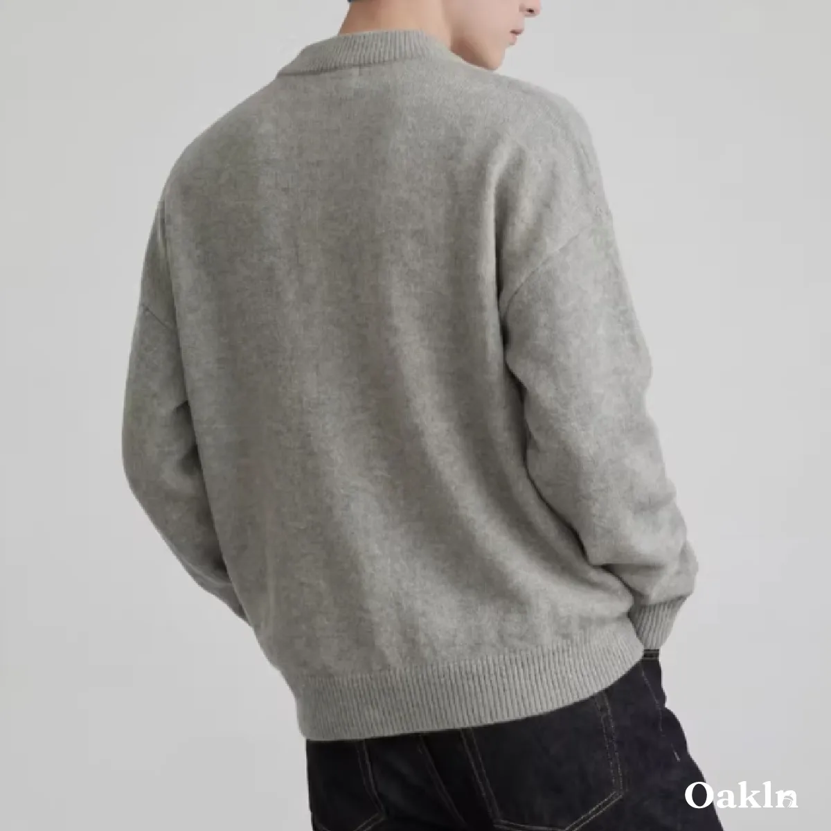 ウォッシャブル ヘンリーネック ニット セーター 柔らい肌触り 洗濯機洗い可能