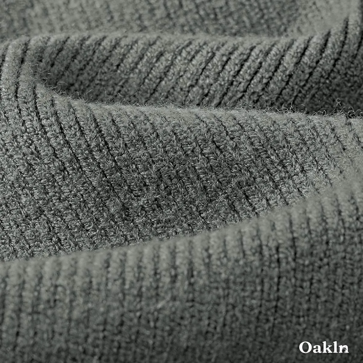 ダブルジップドライバーズニット：リブ編みのスタンドカラー、インナーにもアウターにも使える2WAY仕様、水洗い対応で3シーズン活躍-Oakln