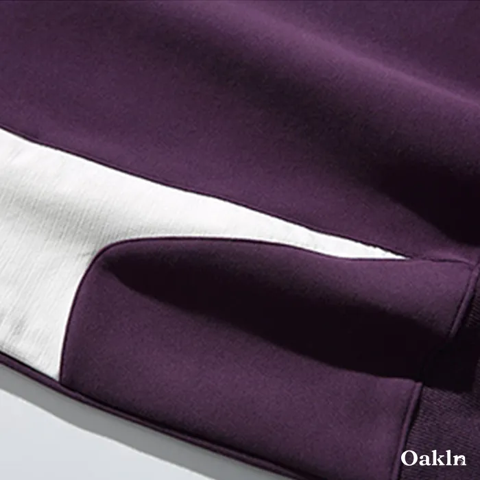 配色 切り替え スウェット メンズ スウェット ラグランスリーブ スポーティ ゆったり 体型カバー アメリカンヴィンテージ 春秋冬-Oakln