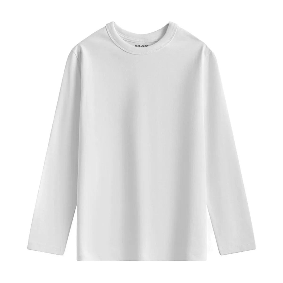 100％超長綿 長袖Tシャツ 三本針 液体アンモニア加工 型崩れしにくい