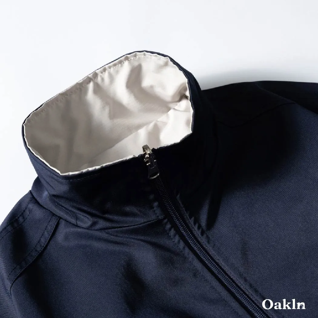 リバーシブル ジャケット メンズ 2WAY スタンドカラー 裾ドローストリング ゆったり 体型カバー ライトアウター 春秋-Oakln