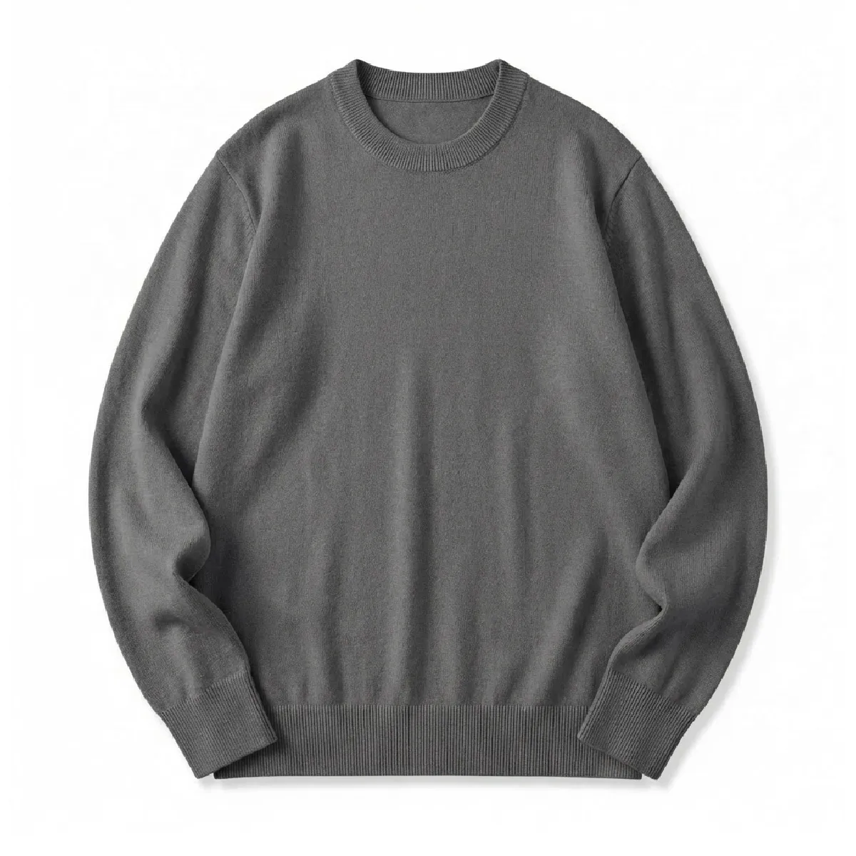 ウール混 クルーネックニット テンセル/リヨセル 洗濯機洗い可 30～50代向け