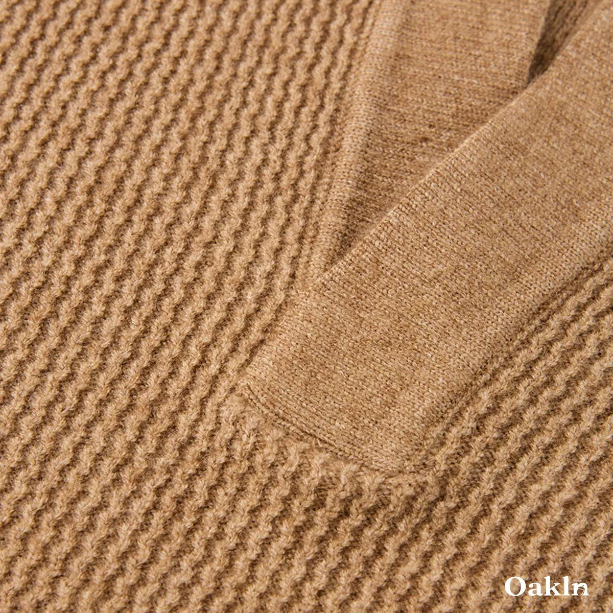  スキッパー ニット 羊毛混 鹿の子編み 襟付き ウォッシャブル ボタンレス ポロネックニット ウール混  立体テクスチャー  洗濯機対応