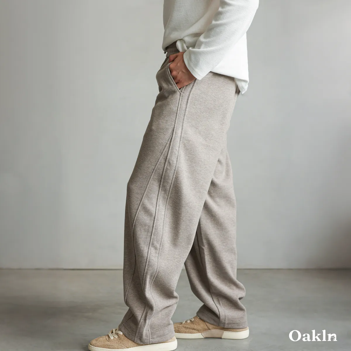 ウール混 バルーンパンツ ワイドテーパード ヘビーウェイト 30代～50代向け