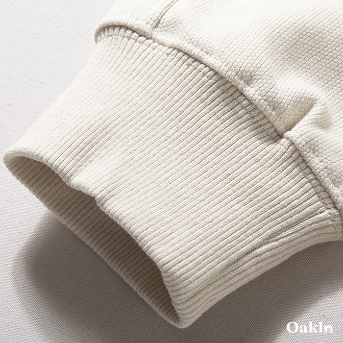 ヘビーウェイトラグランスリーブ無地クルーネックスウェット-oakln