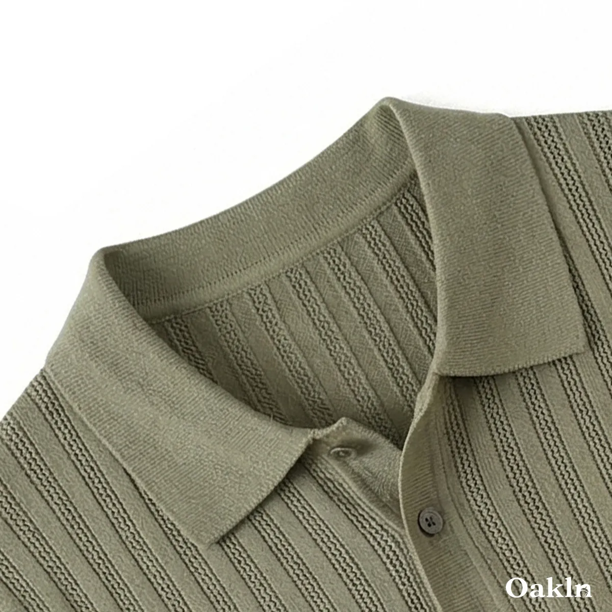 洗っても変形しない　接触冷感　ハリのあるニットポロ