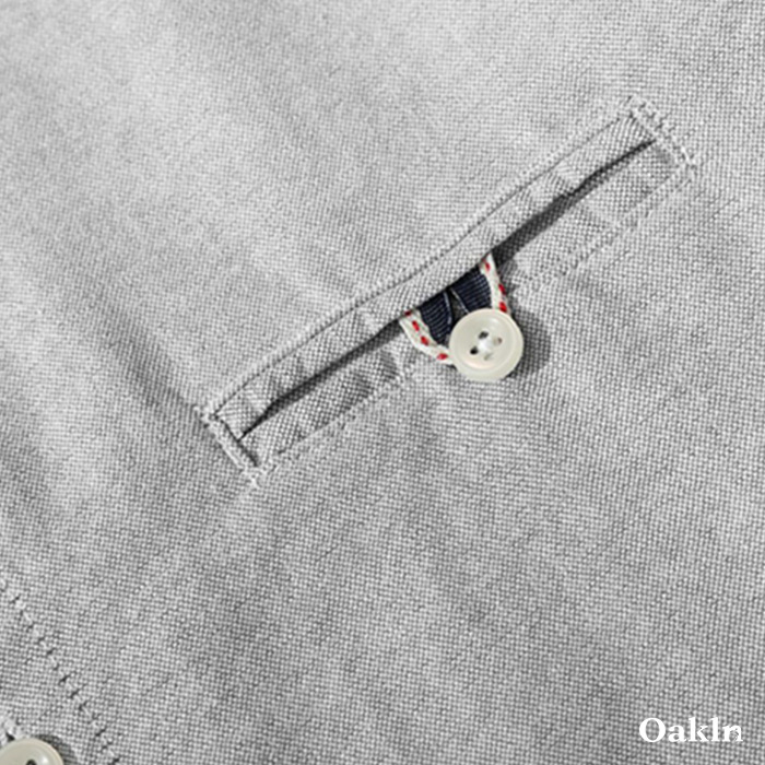 スエード調エルボーパッチ　オックスフォードシャツ-oakln
