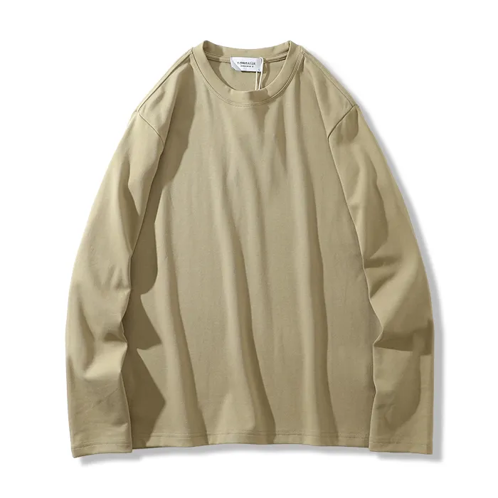 レイヤードに欠かせないベーシックタイプ　無地長袖Tシャツ-oakln