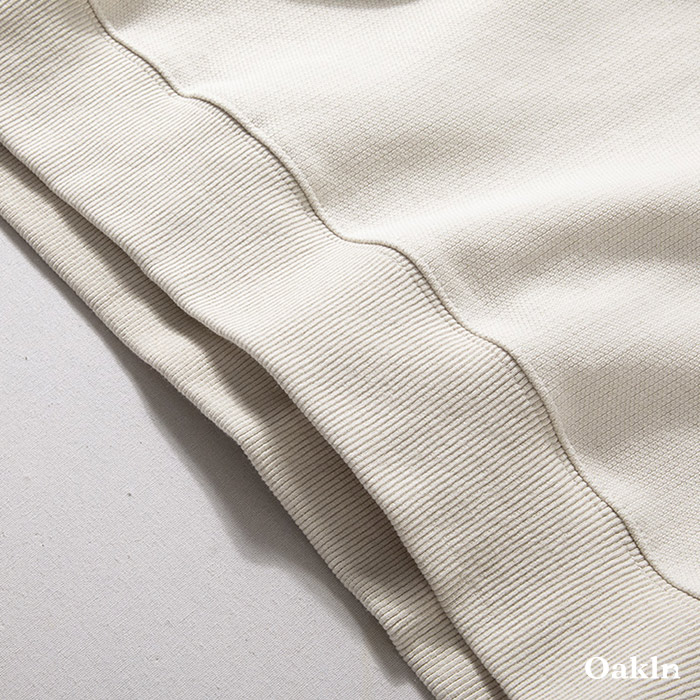 ヘビーウェイトラグランスリーブ無地クルーネックスウェット-oakln