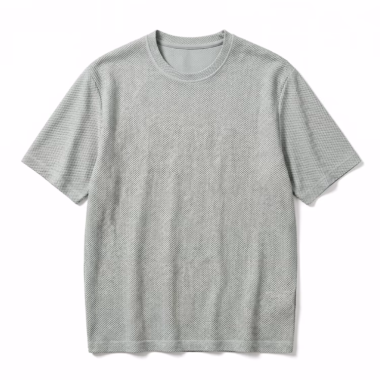 80G冷感素材　吸汗速乾　高いストレッチ性　肌離れがよい半袖Tシャツ