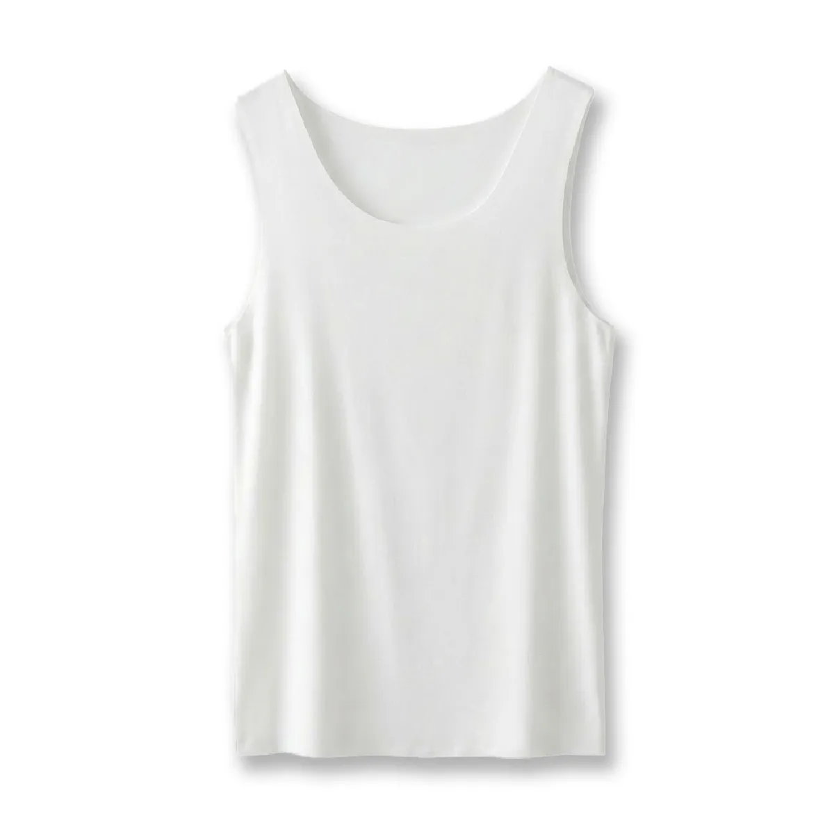 80番手高級モダール シームレス メンズタンクトップ 吸汗速乾 響きにくい