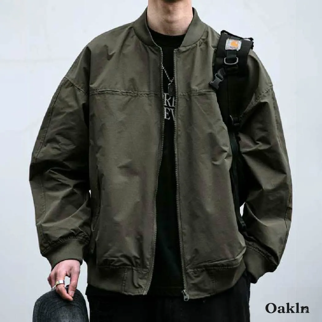 MA-1 ジャケット メンズ 撥水防風 軽量 ライトアウター ゆったり 体型カバー 春秋仕様 カジュアル-Oakln
