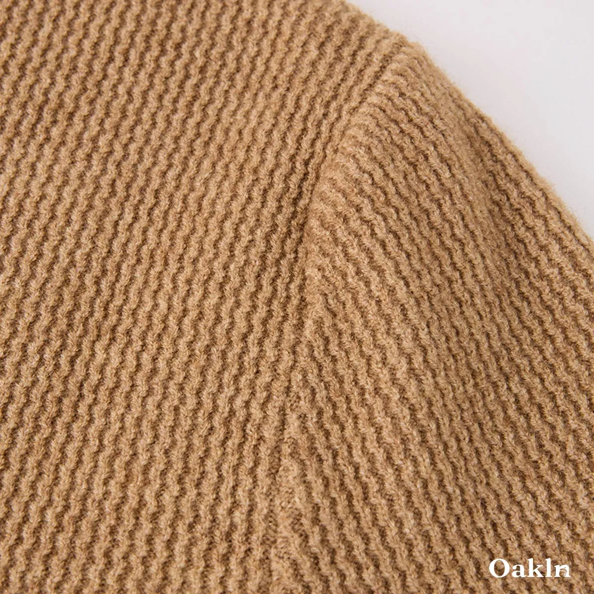  スキッパー ニット 羊毛混 鹿の子編み 襟付き ウォッシャブル ボタンレス ポロネックニット ウール混  立体テクスチャー  洗濯機対応