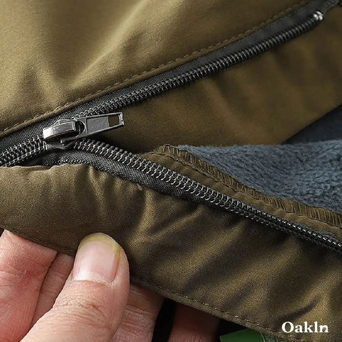 レトロクライミングパンツ：裏起毛で暖かくて防風性抜群、撥水仕様、ベルト付き-Oakln