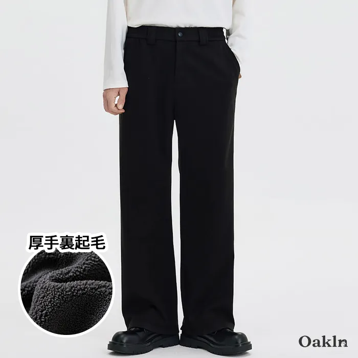 ウールライク 裏起毛 スラックス 暖パン ワイドパンツ ウエストゴム 洗える 蓄熱 防寒