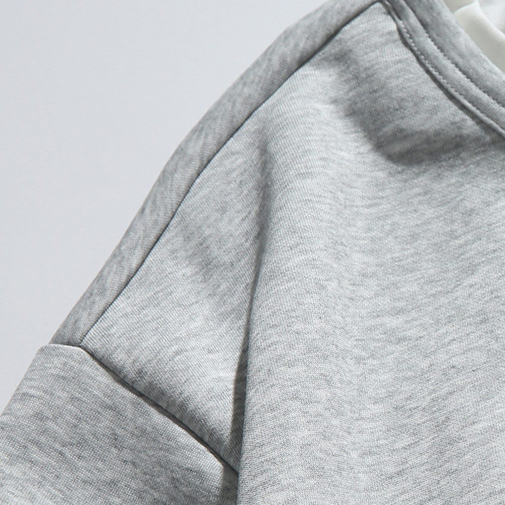 アメリカンヴィンテージ　ネック切り替えロゴプリントスウェット-oakln