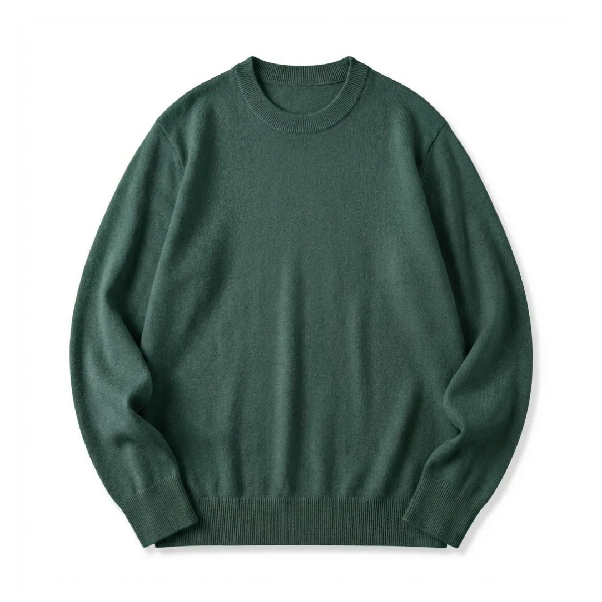 ウール混 クルーネックニット テンセル/リヨセル 洗濯機洗い可 30～50代向け