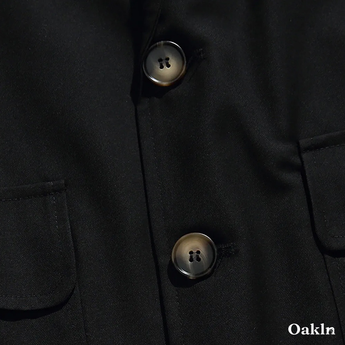 ビジネスカジュアル　 無地2ボタンテーラードジャケット-oakln