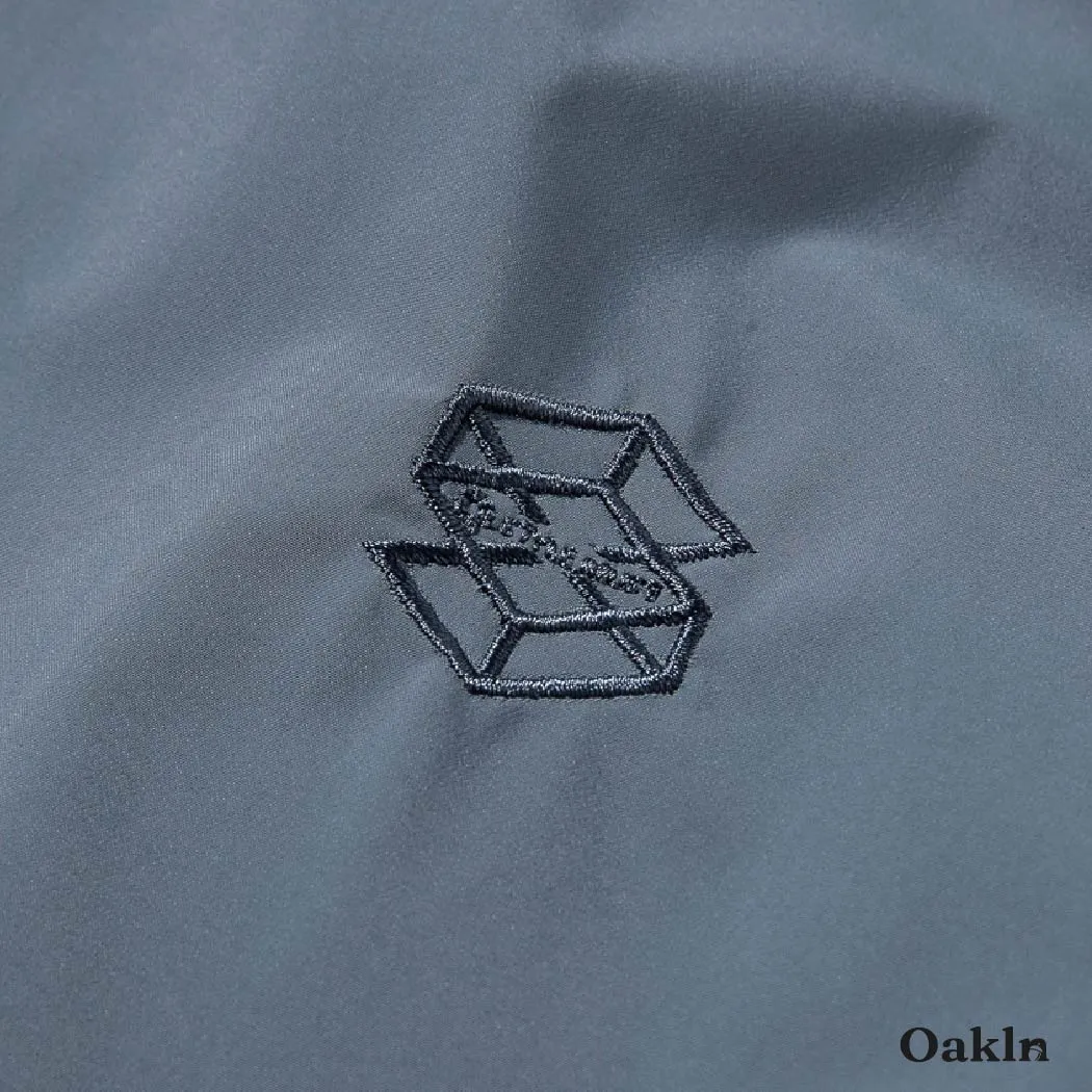 スタンドカラー  ジャケット  メンズ ダブルジップ 配色 切り替え 裾ドローストリング ゆったり 体型カバー ライトアウター 春秋-Oakln