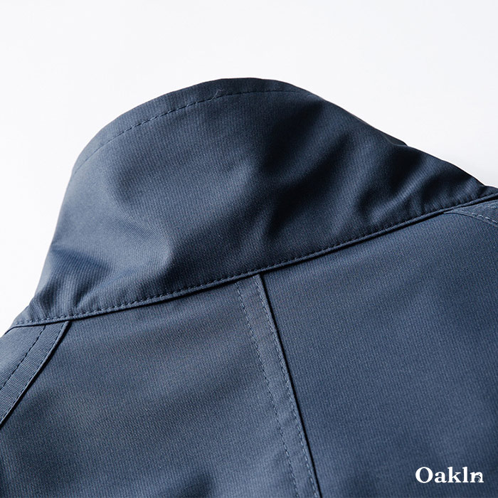 防風 撥水 スタンドカラー ブルゾン メンズ 裾ドローコード ショート丈 ゆったり 体型カバー 高機能 アウター-Oakln