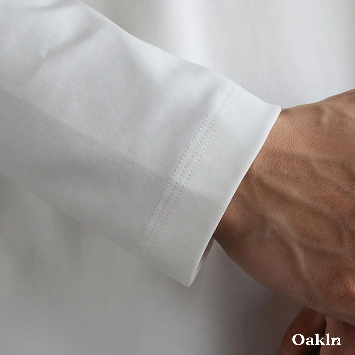 100％超長綿 長袖Tシャツ 三本針 液体アンモニア加工 型崩れしにくい